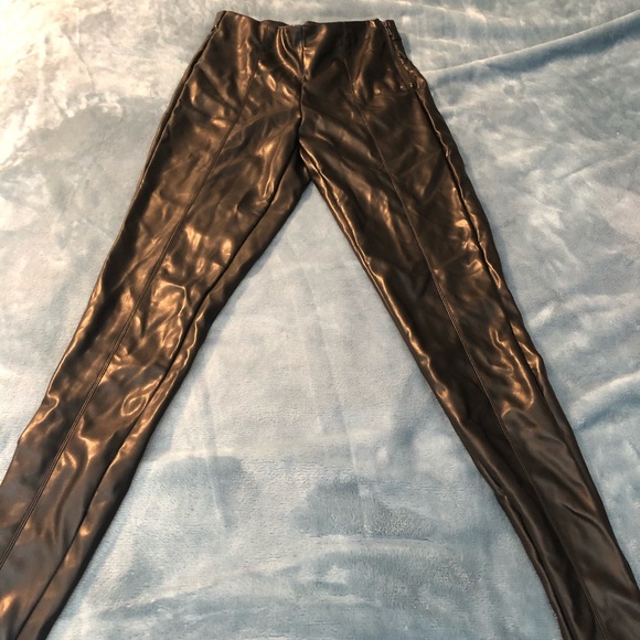 Nwt Shinestar Faux Leather Leggings 
